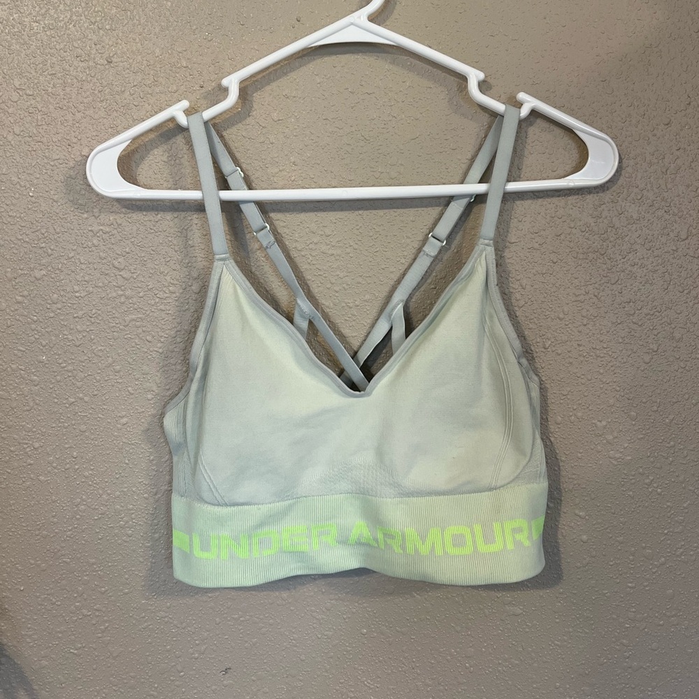 Under Armour Women's Lime Green Sports Bra - Picture 3 of 5